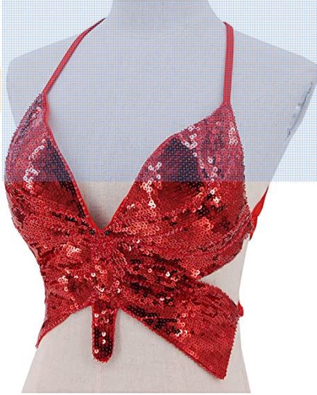 Photo 1 of Butterfly Sequin Top Red Color--One size