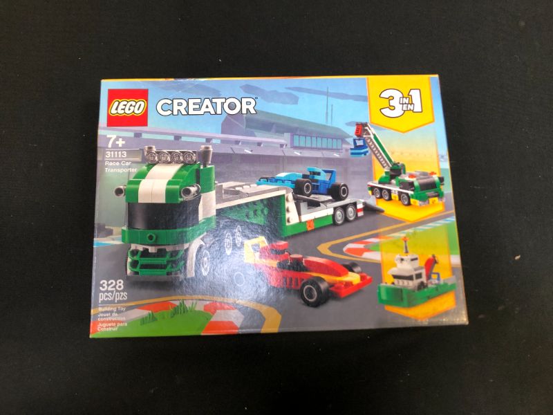 Photo 2 of LEGO Creator 3in1 Race Car Transporter 31113 Building Kit; Makes a Great Gift for Kids Who Love Fun Toys and Creative Building, New 2021 (328 Pieces)
