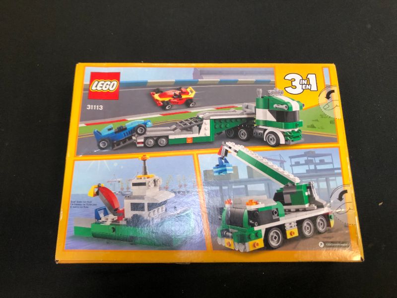 Photo 3 of LEGO Creator 3in1 Race Car Transporter 31113 Building Kit; Makes a Great Gift for Kids Who Love Fun Toys and Creative Building, New 2021 (328 Pieces)
