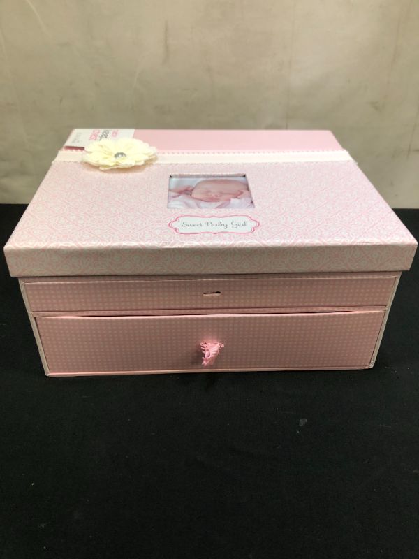 Photo 2 of C.R. Gibson Pink Baby Girl Large Keepsake Box, 12.5'' W x 10.25'' H
