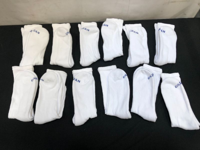 Photo 1 of 12 Pair White Long Men's Socks 9-14
