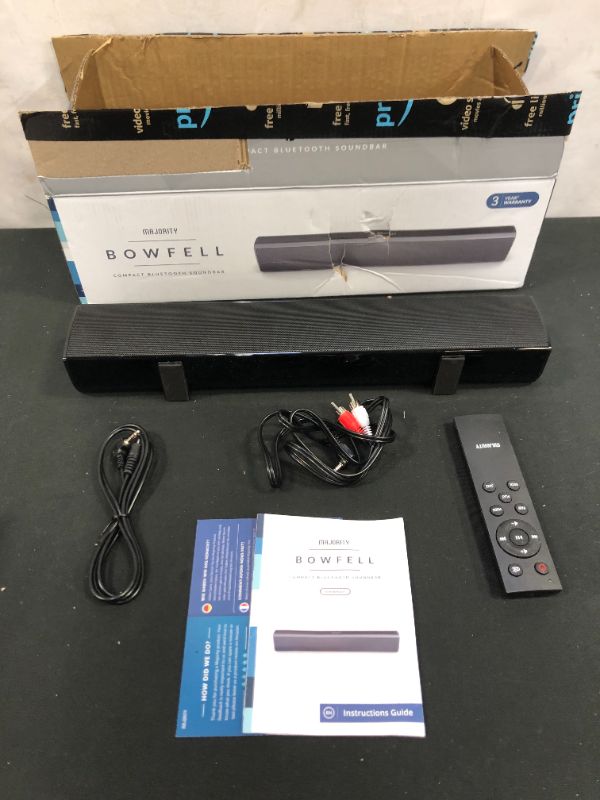 Photo 2 of Majority Bowfell Small Sound Bar for TV with Bluetooth, RCA, USB, Opt, AUX Connection, Mini Sound/Audio System for TV Speakers/Home Theater, Gaming, Projectors, 50 watt, 15 inch
