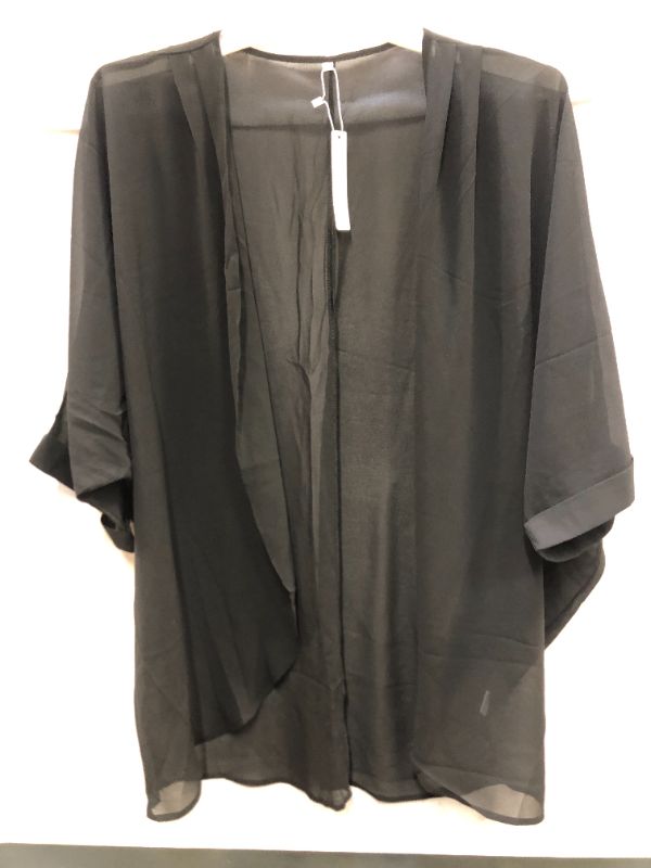 Photo 1 of express black transparent cardigan blouse women Large Plus Size 