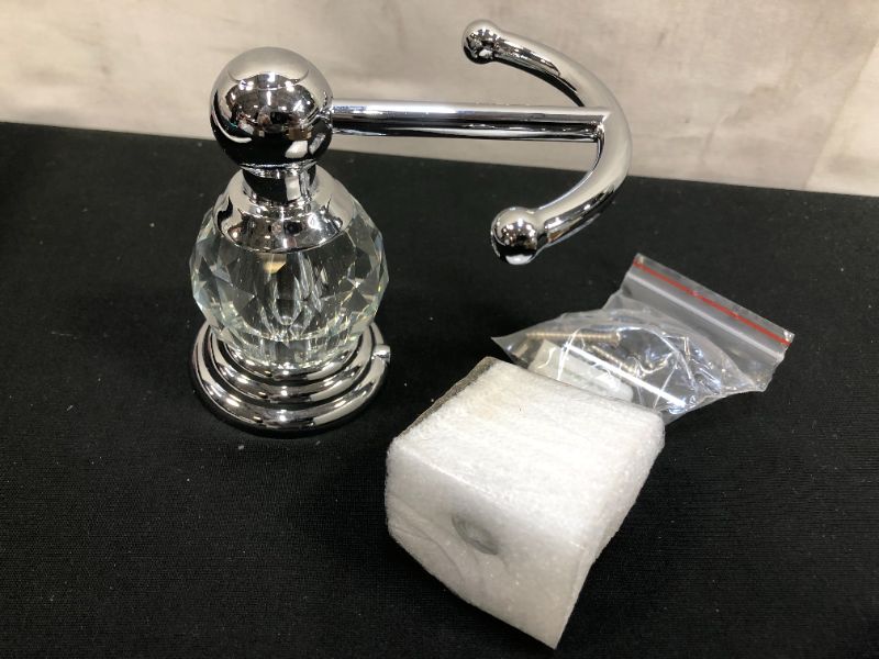 Photo 1 of  Crystal Towel Hook Chrome, Bath Robe Hook, Silver Bathroom Wall Hooks Double for Coats Wall Mounted Modern Style
