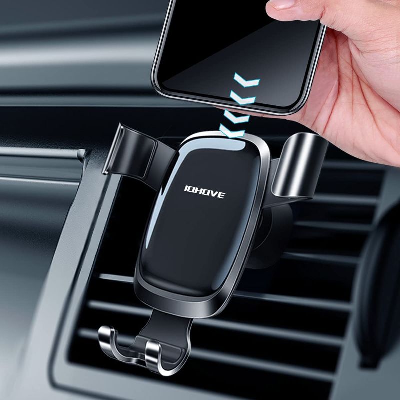 Photo 1 of IOHOVE Car Cell Phone Holder Mount, Stable Air Vent Phone Car Holder, Gravity Phone Mount for Car, Universal Vent Phone Holder, Car Holder Compatible with 4-7 Inch Phones, Car Mount for iPhone
