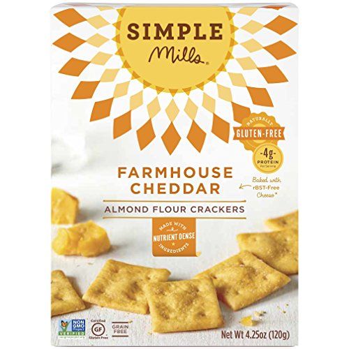 Photo 1 of 2 pack  Simple Mills Almond Flour Crackers, Farmhouse Cheddar, 4.25 oz exp---01-19-2022