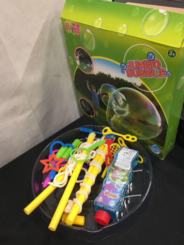 Photo 2 of 19PCS Giant Bubble Wands Kit Included Bubble Solution, Bubbles Toys for Kids, Summer Outdoor Toys and Backyard Games for Boys and Girls
