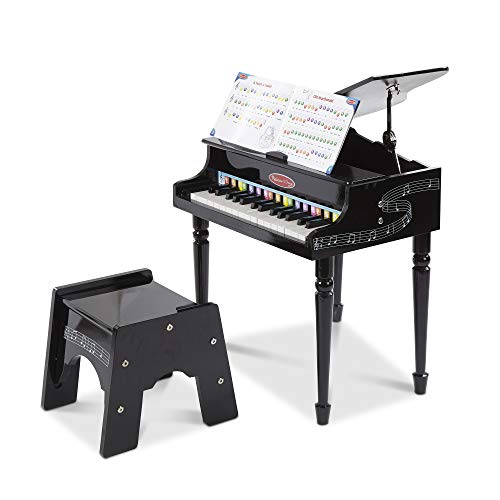 Photo 1 of  Melissa & Doug Learn-to-Play Classic Grand Piano, Mini Keyboard with 30 Hand-Tuned Keys