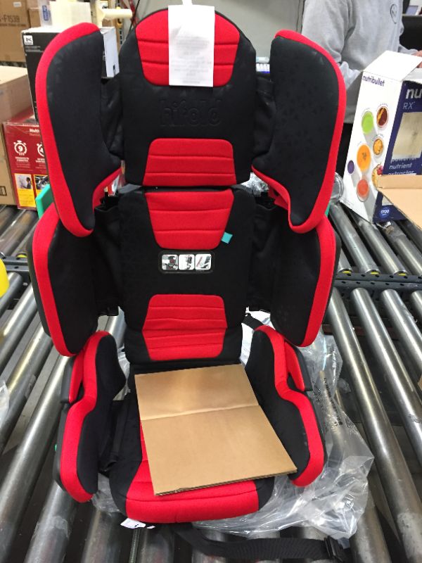 Photo 2 of mifold hifold Fit-and-Fold Highback Car Booster Seat - Racing Red