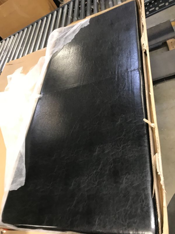 Photo 3 of Crown Mark Erin Upholstered Panel Bed in Black, Full
