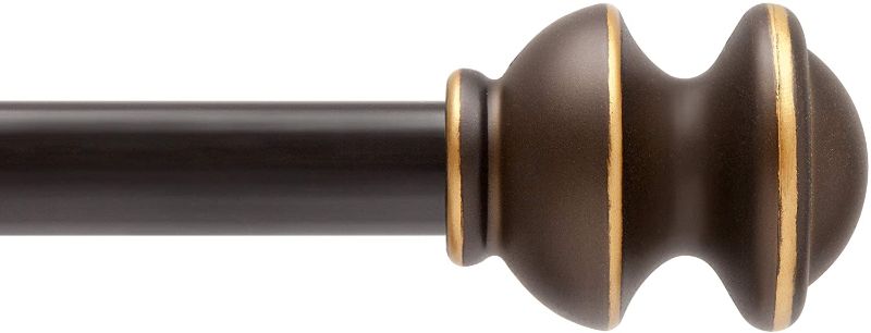 Photo 1 of Kenney KN71719 Kendall Standard Decorative Window Curtain Rod, 48-86", Oil Rubbed Bronze