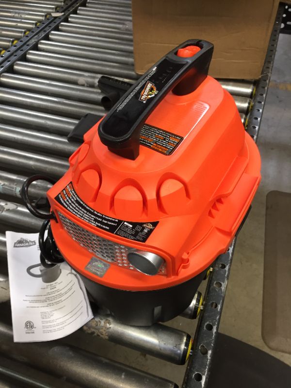 Photo 3 of Armor All, AA255 , 2.5 Gallon 2 Peak HP Wet/Dry Utility Shop Vacuum , Orange
