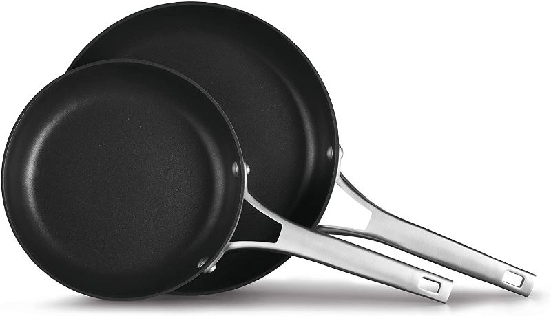 Photo 1 of Calphalon 2029637 Premier Hard-Anodized Nonstick 2-Piece 8 10-Inch Frying Pan Set 8/10 Combo Black
