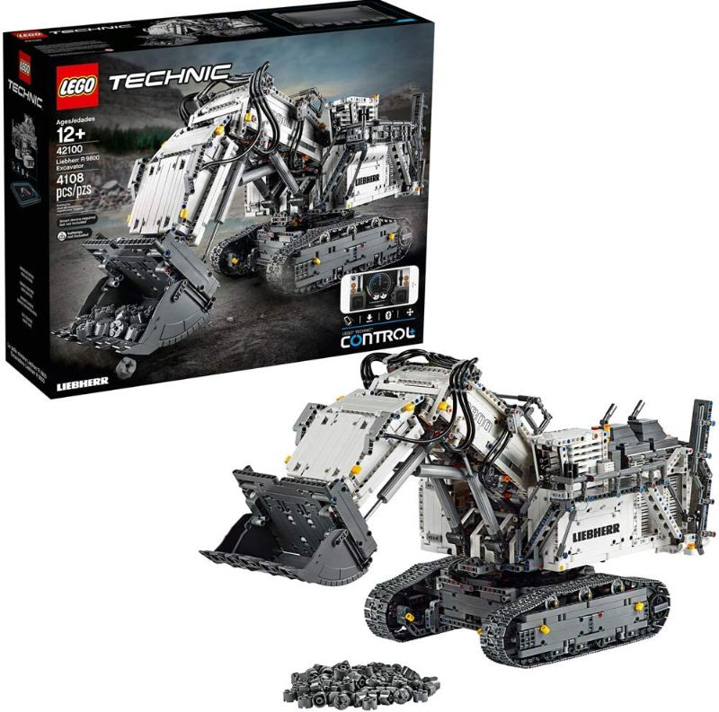 Photo 1 of LEGO Technic Liebherr R 9800 Excavator 42100 Building Kit (4,108 Pieces)--all pieces displayed in images 
