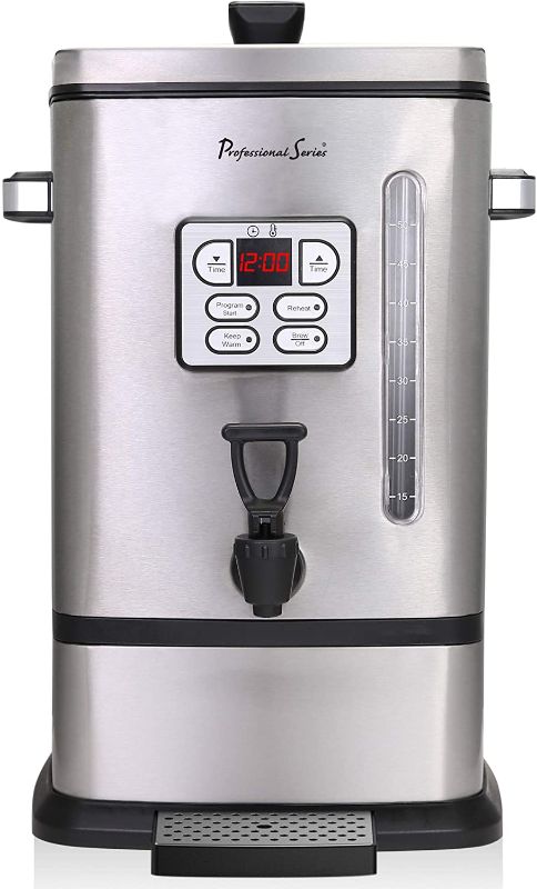 Photo 1 of Professional Series PS-SQ018 50-Cup Coffee Urn, Stainless Steel
** DENT OF SIDE **