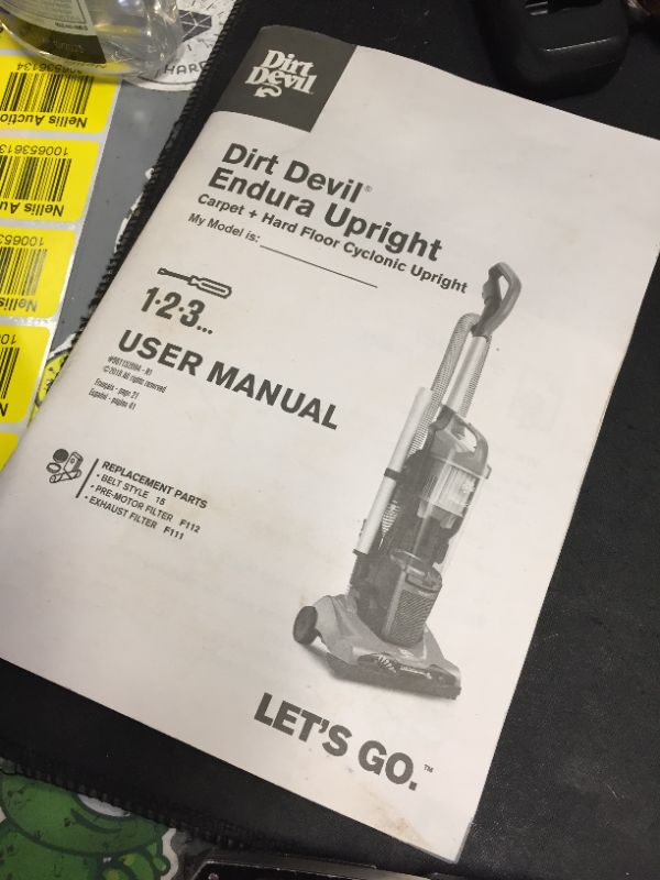 Photo 2 of Dirt Devil Endura Reach Bagless Upright Vacuum Cleaner, UD20124, Red
