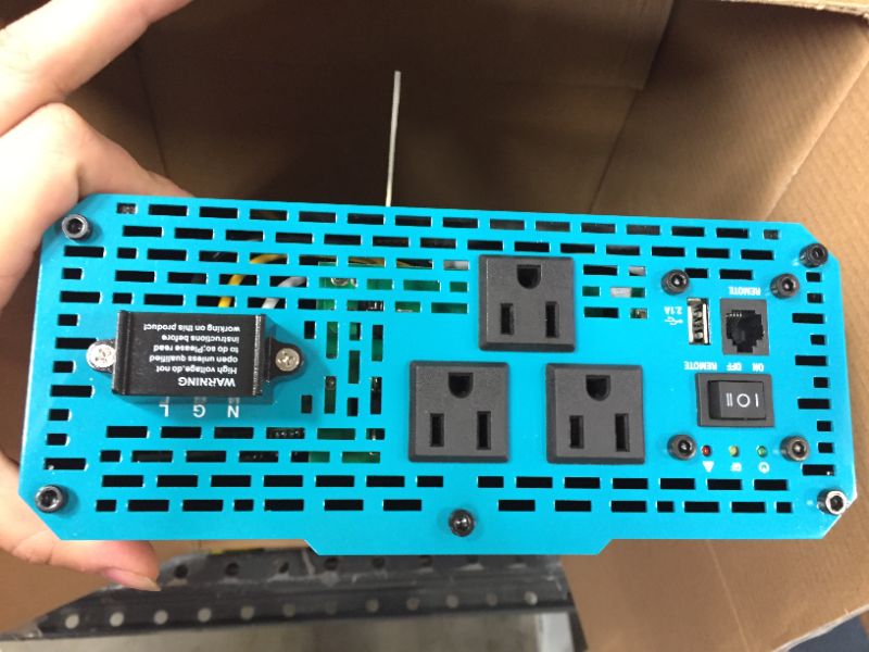 Photo 1 of Renogy 2000W 12V Pure Sine Wave Battery Converter, ETL Listed with Built-in 5V/2.1A USB port and AC Hardwire Port Solar Power Inverter