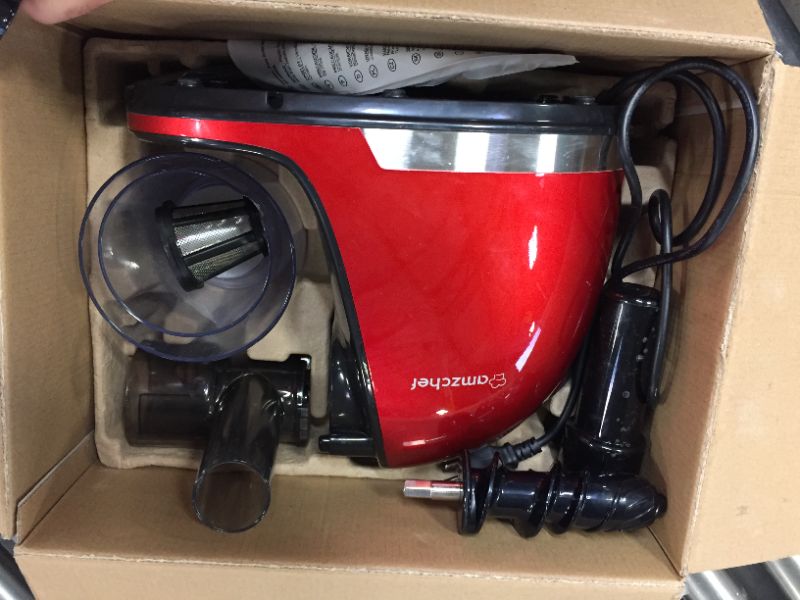 Photo 1 of Slow Juicer Extractor, AMZCHEF Slow Masticating Juicer Machines with Quiet Motor, Juice Extractor with Reverse Function, Cold Press Juicer Easy to Clean with Brush for High Nutrient Fruit & Vegetable Juice
