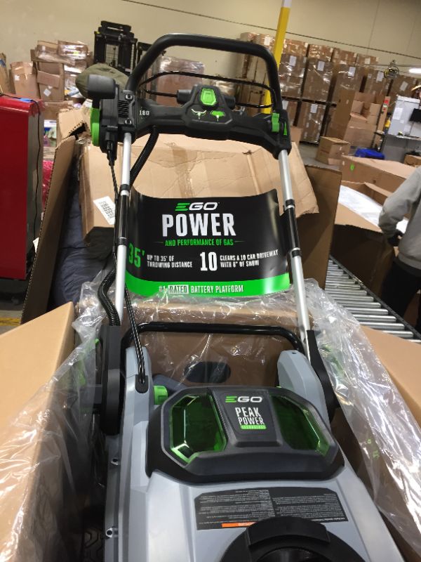 Photo 3 of EGO Power+ SNT2102 21-Inch 56-Volt Cordless Snow Blower with Peak Power Two 5.0Ah Batteries and Charger Included