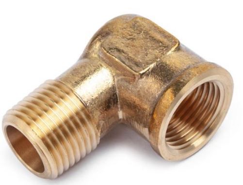 Photo 1 of 1/2 in. MIP x 1/2 in. FIP Brass Pipe Street 90° Elbow Fitting