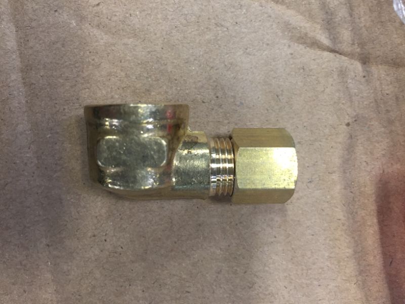 Photo 2 of 1/4 in. O.D. x 1/4 in. FIP Brass Compression 90-Degree Elbow Fitting