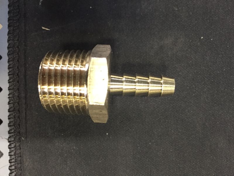 Photo 3 of 1/4 in. I.D. Hose Barb x 1/2 in. MIP Lead Free Brass Adapter Fitting