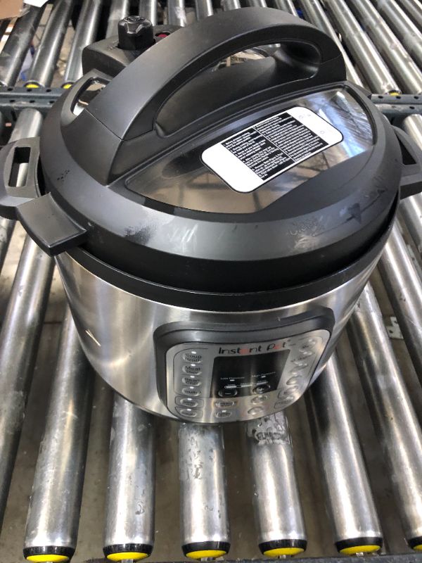 Photo 1 of Instant Pot Duo 7-in-1 Electric Pressure Cooker, Slow Cooker, Rice Cooker, Steamer, Sauté, Yogurt Maker, Warmer & Sterilizer, 8 Quart, Stainless Steel/Black
USED - DIRTY