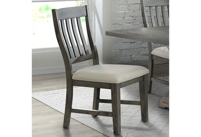 Photo 1 of Durst Slat Back Side Chair in Rustic Brown (Set of 2)
