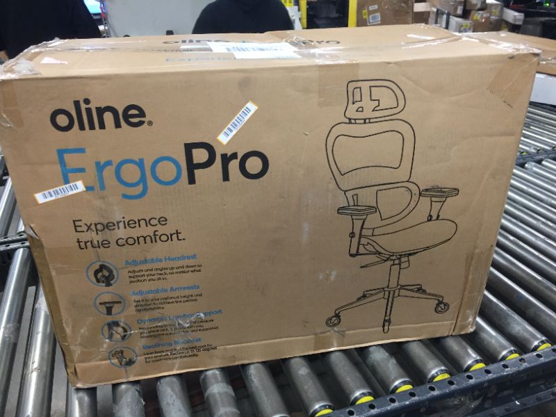 Photo 1 of Oline ErgoPro Ergonomic Office Chair - Rolling Home Desk Chair with 4D Adjustable Armrest, 3D Lumbar Support and Blade Wheels - Mesh Computer Chair, Gaming Chairs, Executive Swivel Chair (Black)
