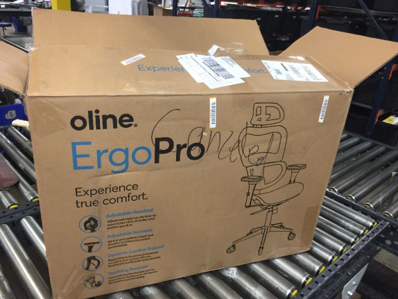 Photo 1 of Oline ErgoPro Ergonomic Office Chair - Rolling Home Desk Chair with 4D Adjustable Armrest, 3D Lumbar Support and Blade Wheels - Mesh Computer Chair, Gaming Chairs, Executive Swivel Chair (Black)
