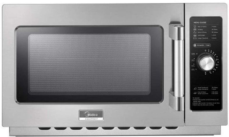 Photo 1 of Midea Equipment 1434N0A Stainless Steel Countertop Commercial Microwave Oven, 1400W