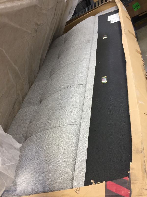Photo 2 of Fenbrook Eastern King Tufted Upholstered Storage Bed Grey FULL SET 5 BOXES