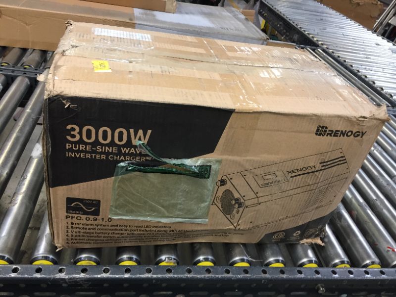 Photo 1 of Renogy 3000 Watt 12V DC to 120V AC Pure Sine Wave Inverter Charger w/LCD Display, 3000W, Lithium Battery Compatibility 9000W Surge