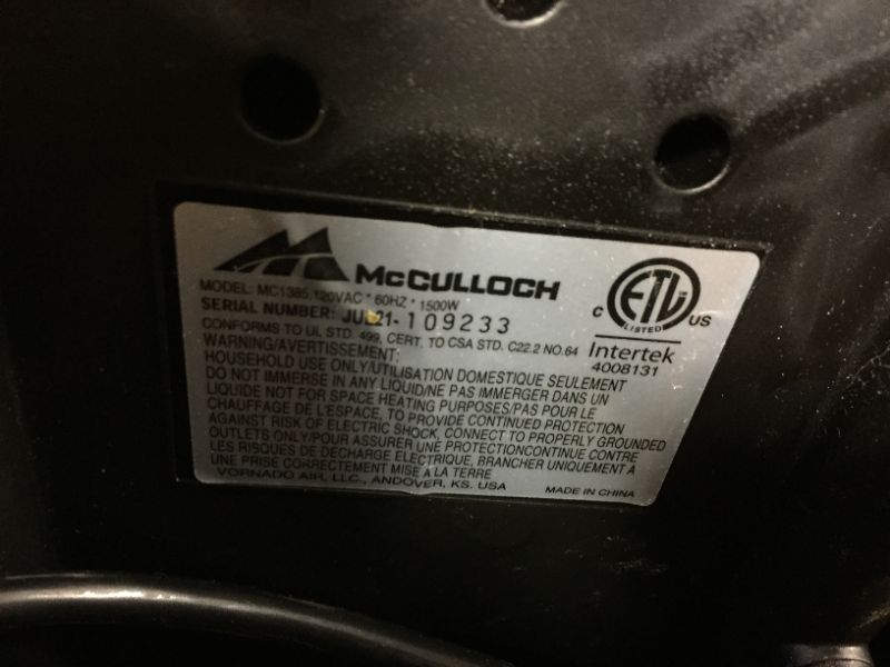 Photo 5 of McCulloch Heavy Duty Canister Steam Cleaner