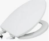 Photo 1 of Bemis Plastic Elongated Toilet Seat Whisper Close And Easy-Change Hinge