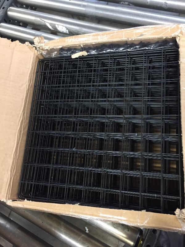 Photo 4 of Amazon Basics 6-Cube Wire Grid Storage Shelves, 14" x 14" Stackable Cubes, Black