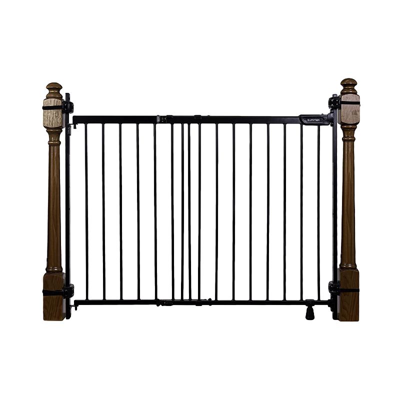 Photo 1 of Summer Metal Banister & Stair Safety Baby Gate, Fits Openings 31-46" Wide, Metal, for Doorways & Stairways, 32.5" Tall Walk-Through Baby & Pet Gate, Black, One Size