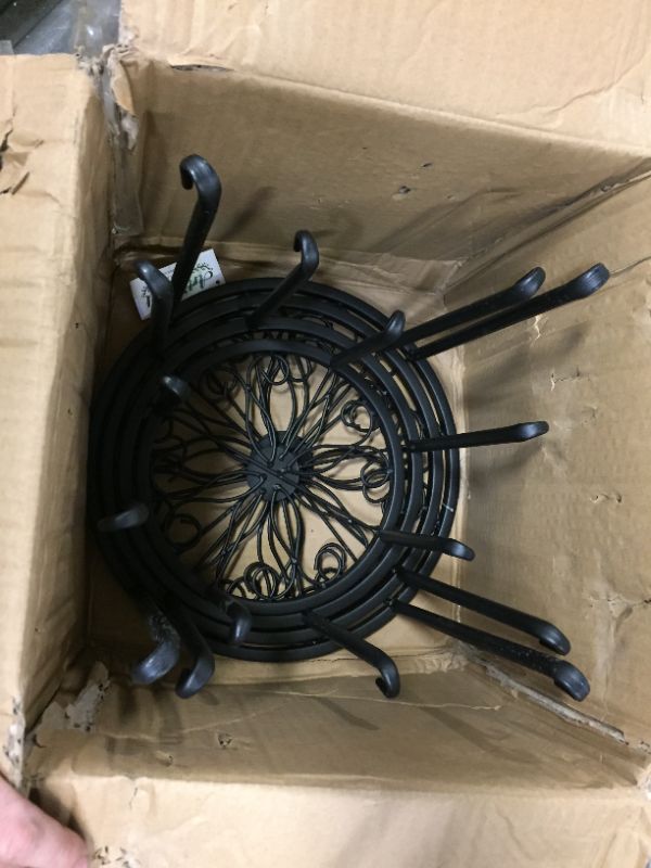 Photo 2 of 4 Pack Various Size Plant Stands Black