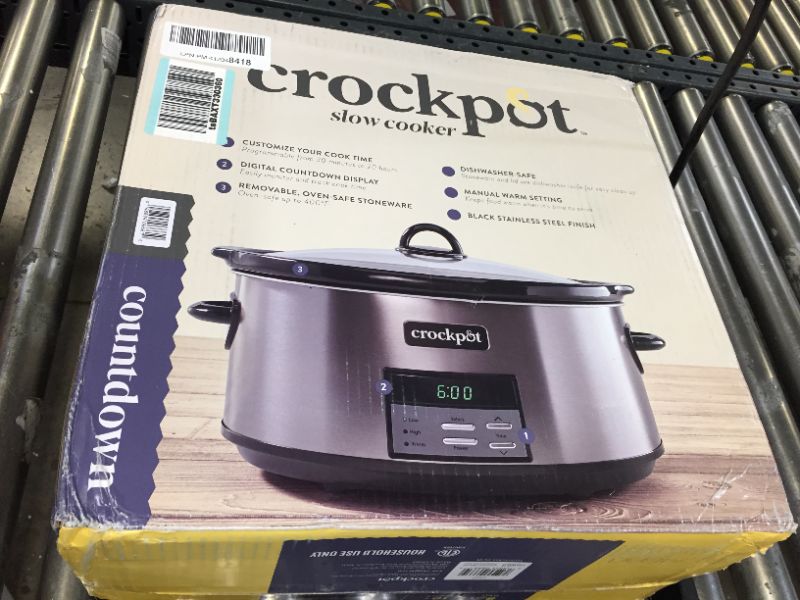 Photo 2 of Crock-Pot Digital Slow Cooker - 8 qt - Black Stainless