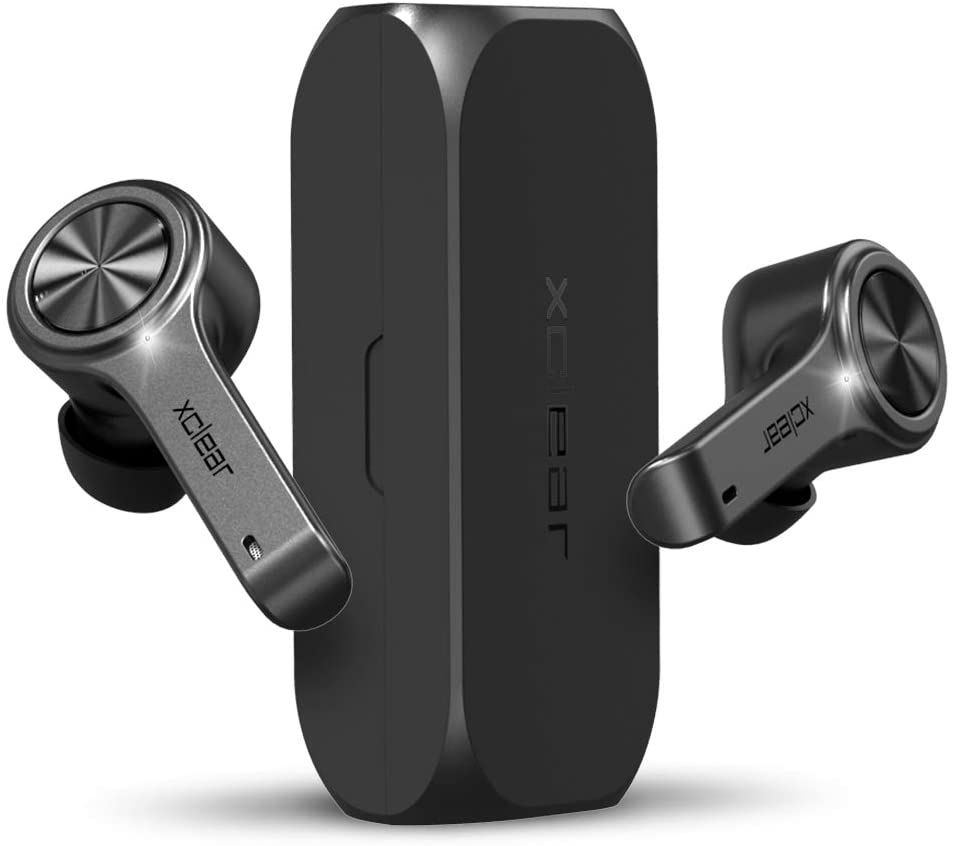 Photo 1 of XClear Wireless Earbuds with Immersive Sounds True 5.0 Bluetooth in-Ear Headphones with Charging Case/Quick-Pairing Stereo Calls/Built-in Microphones/IPX5 Sweatproof/Pumping Bass for Sports Black
