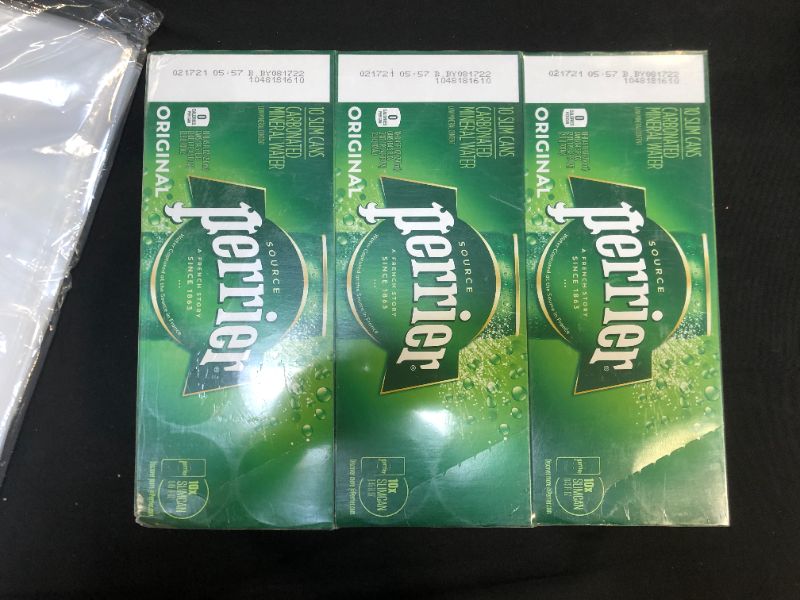Photo 2 of 30 pack of Perrier Carbonated Mineral Water, 8.45 fl oz. Slim Cans (30 Count)