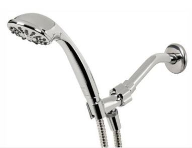 Photo 1 of 1-Spray 3.3 in. Single Wall Mount Handheld Shower Head in Chrome
