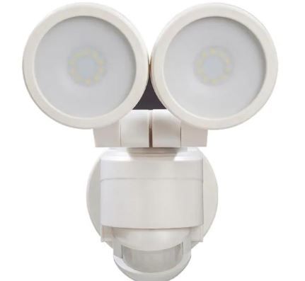 Photo 1 of 180° White Motion Activated Outdoor Integrated LED Twin Head Flood Light
