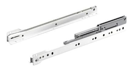 Photo 1 of 16 in. Bottom Mount Drawer Slide with Soft Close Set 1-Pair (2 Pieces)
