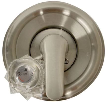 Photo 1 of 1-Handle Valve Trim Kit in Brushed Nickel for Delta Tub/Shower Faucets (Valve Not Included)
