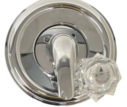 Photo 1 of 1-Handle Valve Trim Kit in Chrome for Delta Tub/Shower Faucets (Valve Not Included)
