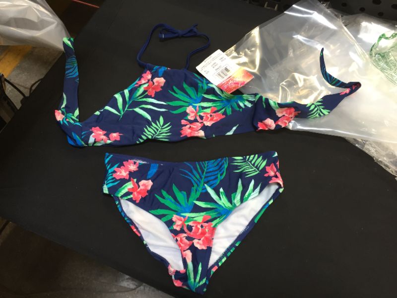 Photo 2 of Kanu Surf Girls' Mahina Beach Sport Halter Bikini 2-Piece Swimsuit
size 12