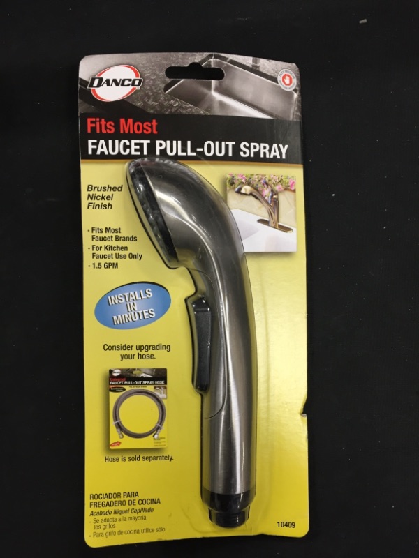 Photo 1 of DANCO 1-Handle Pull Out Sprayer Kitchen Faucet in Brushed Nickel