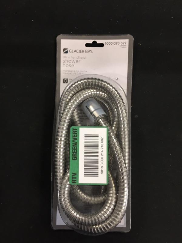 Photo 1 of 86 in. Stainless Steel Replacement Shower Hose in Chrome