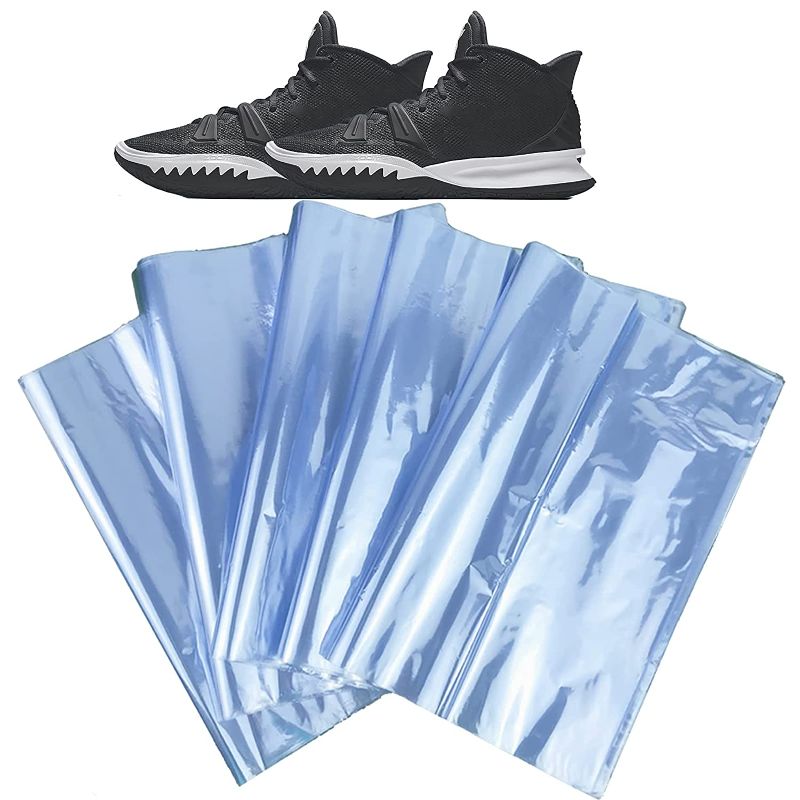 Photo 1 of  9x14Inches 100Pcs Shrink Wrap Bags,  Heat Shrink for Basketball Shoe Collector,Gift,Candles Movie DVDs/CDs Jars Bottles and DIY Crafts, Free Cut and Keep Dust Away5 PACKS